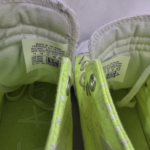 Converse “Not A Chuck” High Top Sneakers Lime Volt Green Men’s 11 Limited Edit main image 8